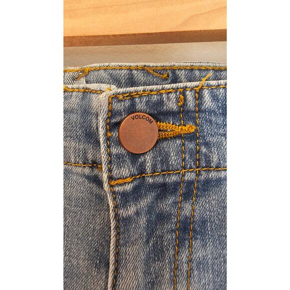 Volcom 1991 Stoned Low Rise Jeans Retro, Skate, Light Blue, Sz 26, NEW - Picture 7 of 10